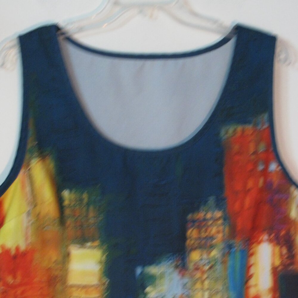 * Emery Rose Tank Style Dress XL Sleeveless Colorful Abstract Print Like New - Picture 2 of 4